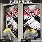 St Kilda Saints Australian Football Door Cover Superhero Mascot Graphic - Bold Team Colors