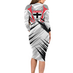 St Kilda Saints Australian Football Family Matching Long Sleeve Bodycon Dress and Hawaiian Shirt Superhero Mascot Graphic - Bold Team Colors