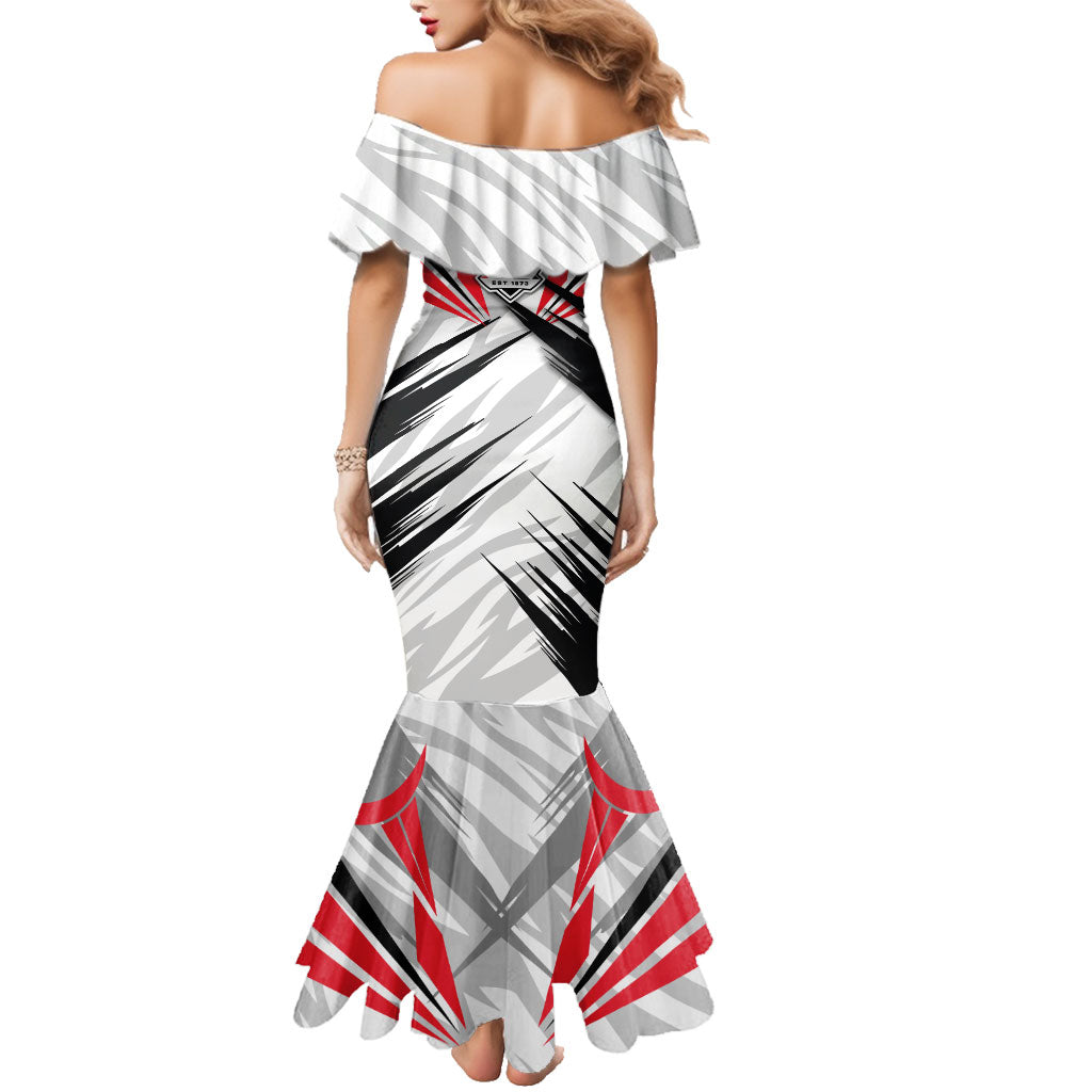 St Kilda Saints Australian Football Family Matching Mermaid Dress and Hawaiian Shirt Superhero Mascot Graphic - Bold Team Colors