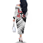 St Kilda Saints Australian Football Family Matching Off The Shoulder Long Sleeve Dress and Hawaiian Shirt Superhero Mascot Graphic - Bold Team Colors