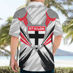 St Kilda Saints Australian Football Hawaiian Shirt Superhero Mascot Graphic - Bold Team Colors
