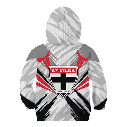 St Kilda Saints Australian Football Kid Hoodie Superhero Mascot Graphic - Bold Team Colors