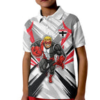 St Kilda Saints Australian Football Kid Polo Shirt Superhero Mascot Graphic - Bold Team Colors