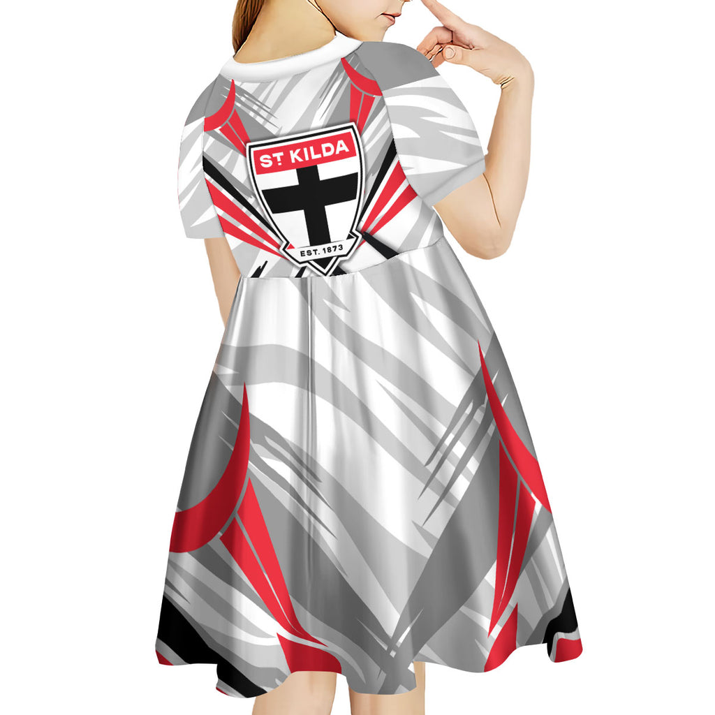 St Kilda Saints Australian Football Kid Short Sleeve Dress Superhero Mascot Graphic - Bold Team Colors