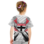 St Kilda Saints Australian Football Kid T Shirt Superhero Mascot Graphic - Bold Team Colors