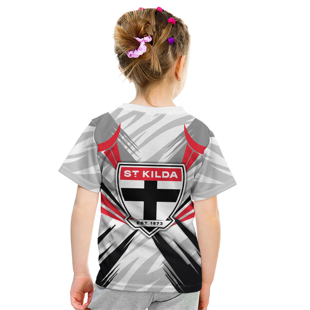 St Kilda Saints Australian Football Kid T Shirt Superhero Mascot Graphic - Bold Team Colors