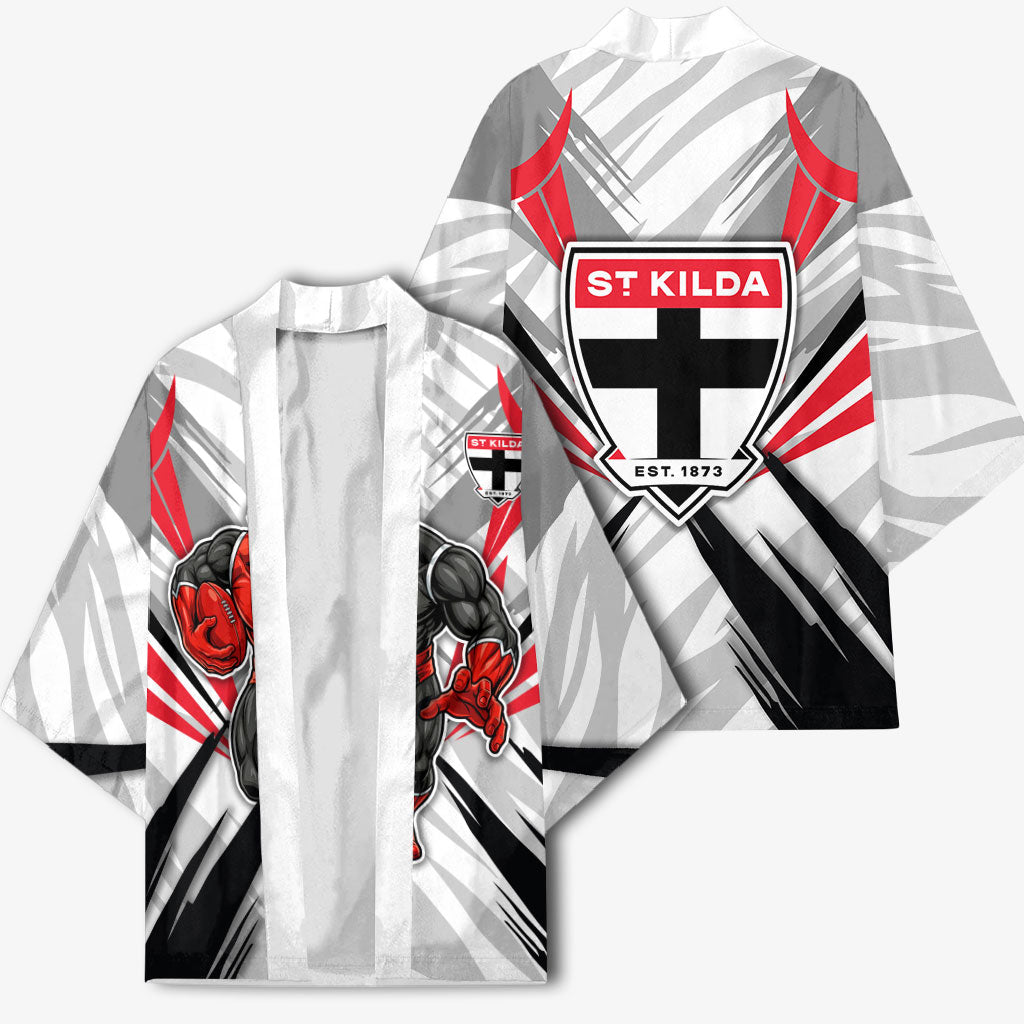 St Kilda Saints Australian Football Kimono Superhero Mascot Graphic - Bold Team Colors