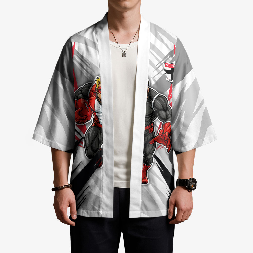 St Kilda Saints Australian Football Kimono Superhero Mascot Graphic - Bold Team Colors