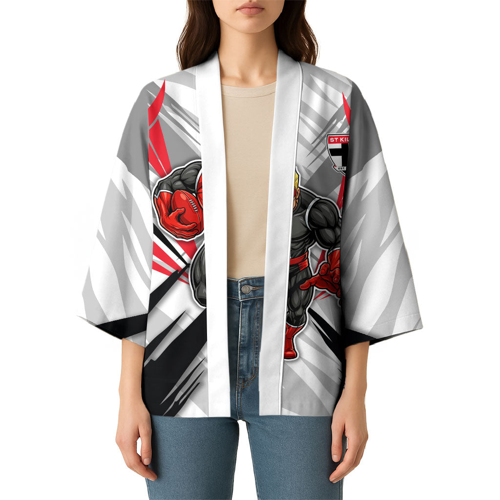 St Kilda Saints Australian Football Kimono Superhero Mascot Graphic - Bold Team Colors