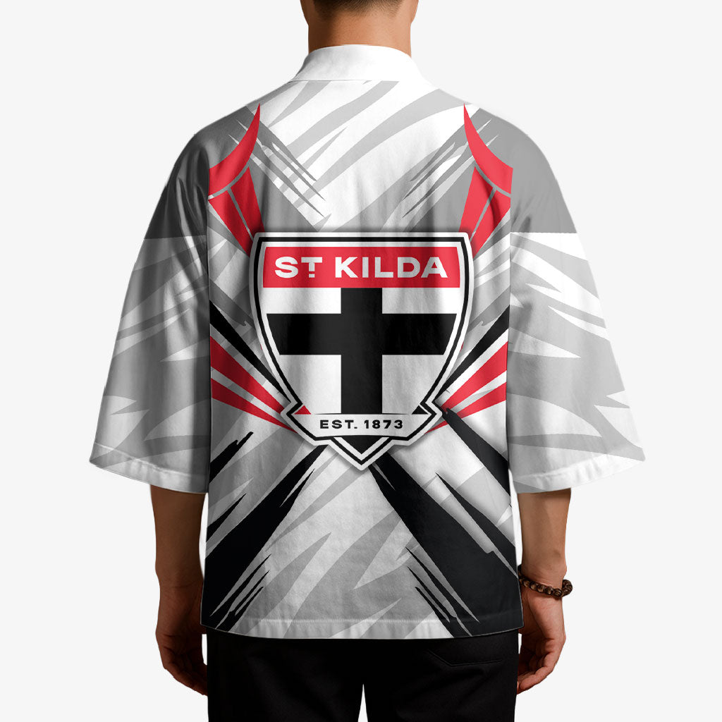 St Kilda Saints Australian Football Kimono Superhero Mascot Graphic - Bold Team Colors