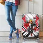 St Kilda Saints Australian Football Luggage Cover Superhero Mascot Graphic - Bold Team Colors