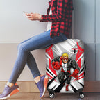 St Kilda Saints Australian Football Luggage Cover Superhero Mascot Graphic - Bold Team Colors