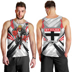 St Kilda Saints Australian Football Men Tank Top Superhero Mascot Graphic - Bold Team Colors