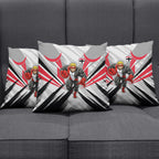 St Kilda Saints Australian Football Pillow Cover Superhero Mascot Graphic - Bold Team Colors