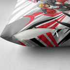 St Kilda Saints Australian Football Pillow Cover Superhero Mascot Graphic - Bold Team Colors
