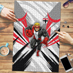 St Kilda Saints Australian Football Puzzle Superhero Mascot Graphic - Bold Team Colors