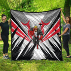 St Kilda Saints Australian Football Quilt Superhero Mascot Graphic - Bold Team Colors