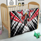 St Kilda Saints Australian Football Quilt Superhero Mascot Graphic - Bold Team Colors