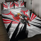 St Kilda Saints Australian Football Quilt Bed Set Superhero Mascot Graphic - Bold Team Colors