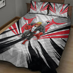 St Kilda Saints Australian Football Quilt Bed Set Superhero Mascot Graphic - Bold Team Colors