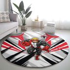 St Kilda Saints Australian Football Round Carpet Superhero Mascot Graphic - Bold Team Colors