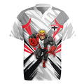 St Kilda Saints Australian Football Rugby Jersey Superhero Mascot Graphic - Bold Team Colors