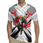 St Kilda Saints Australian Football Rugby Jersey Superhero Mascot Graphic - Bold Team Colors