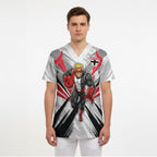 St Kilda Saints Australian Football Scrub Top Superhero Mascot Graphic - Bold Team Colors