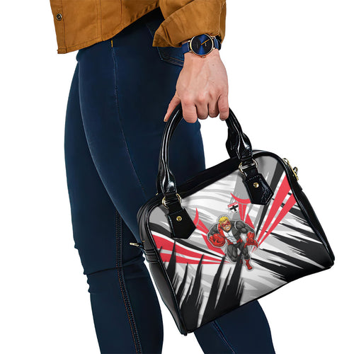St Kilda Saints Australian Football Shoulder Handbag Superhero Mascot Graphic - Bold Team Colors