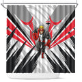 St Kilda Saints Australian Football Shower Curtain Superhero Mascot Graphic - Bold Team Colors