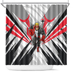 St Kilda Saints Australian Football Shower Curtain Superhero Mascot Graphic - Bold Team Colors