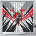 St Kilda Saints Australian Football Shower Curtain Superhero Mascot Graphic - Bold Team Colors