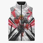 St Kilda Saints Australian Football Sleeveless Puffer Jacket Superhero Mascot Graphic - Bold Team Colors