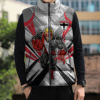 St Kilda Saints Australian Football Sleeveless Puffer Jacket Superhero Mascot Graphic - Bold Team Colors