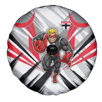 St Kilda Saints Australian Football Spare Tire Cover Superhero Mascot Graphic - Bold Team Colors