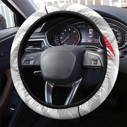 St Kilda Saints Australian Football Steering Wheel Cover Superhero Mascot Graphic - Bold Team Colors