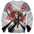 St Kilda Saints Australian Football Sweatshirt Superhero Mascot Graphic - Bold Team Colors