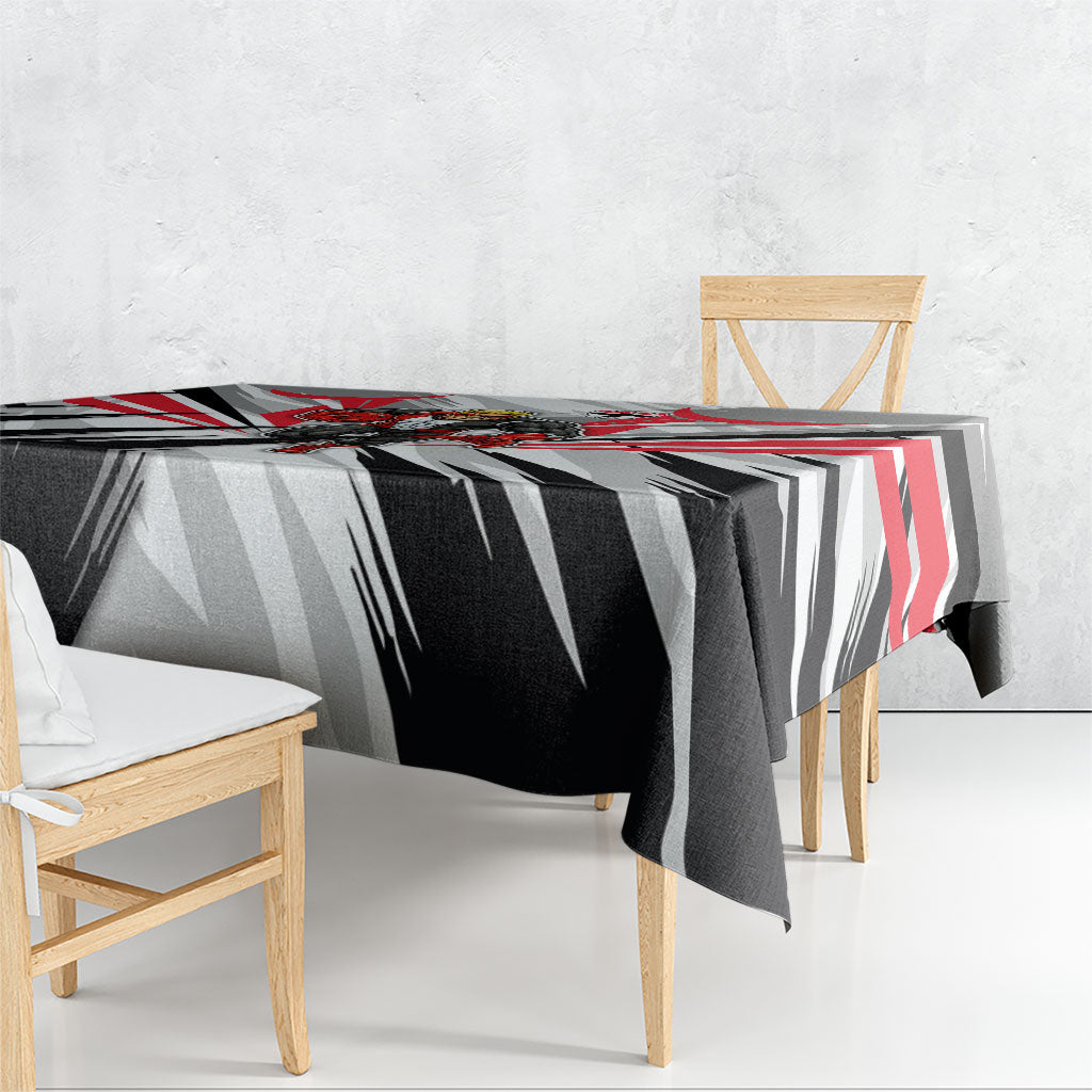 St Kilda Saints Australian Football Tablecloth Superhero Mascot Graphic - Bold Team Colors