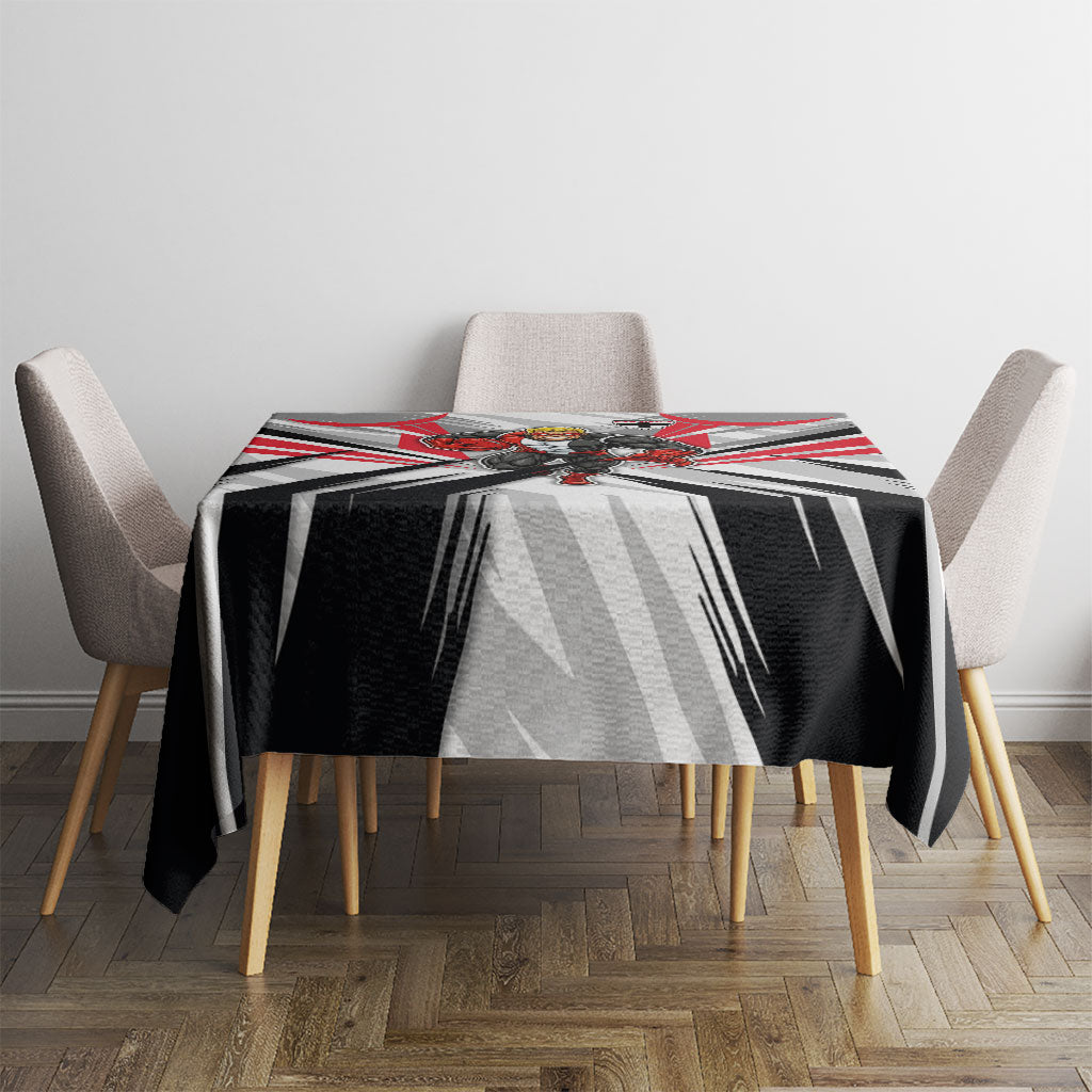 St Kilda Saints Australian Football Tablecloth Superhero Mascot Graphic - Bold Team Colors