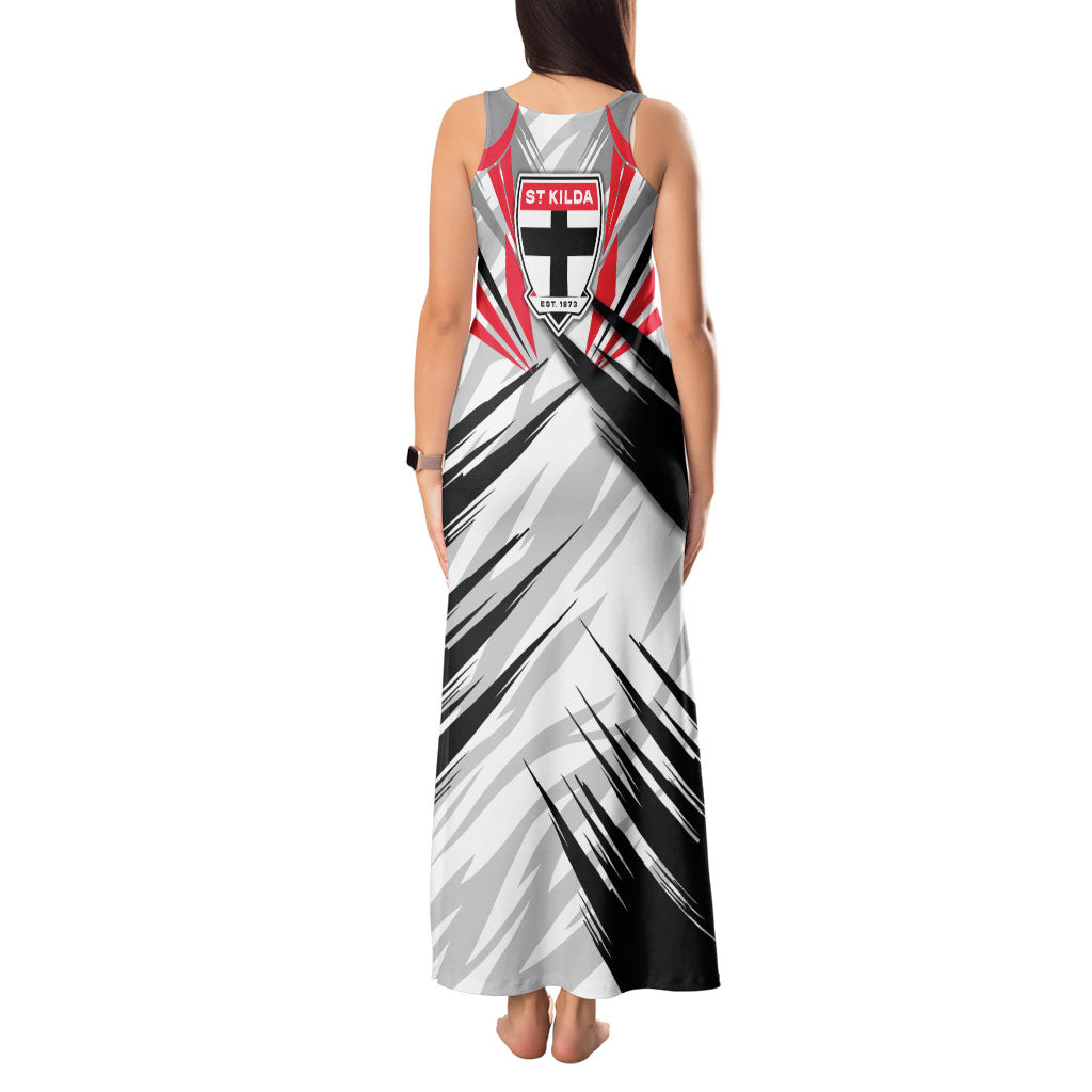 St Kilda Saints Australian Football Tank Maxi Dress Superhero Mascot Graphic - Bold Team Colors