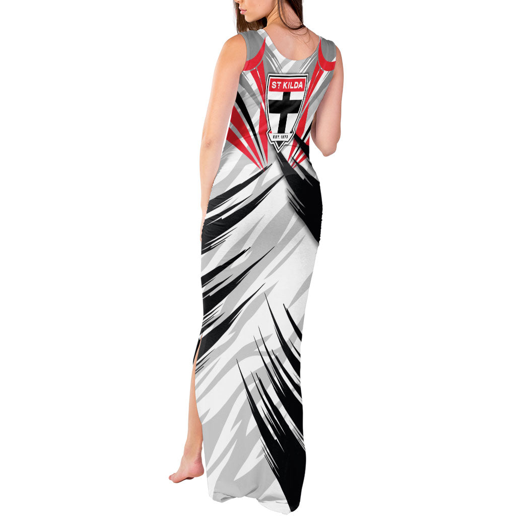 St Kilda Saints Australian Football Tank Maxi Dress Superhero Mascot Graphic - Bold Team Colors