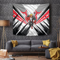 St Kilda Saints Australian Football Tapestry Superhero Mascot Graphic - Bold Team Colors