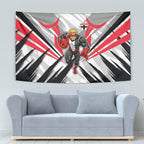 St Kilda Saints Australian Football Tapestry Superhero Mascot Graphic - Bold Team Colors
