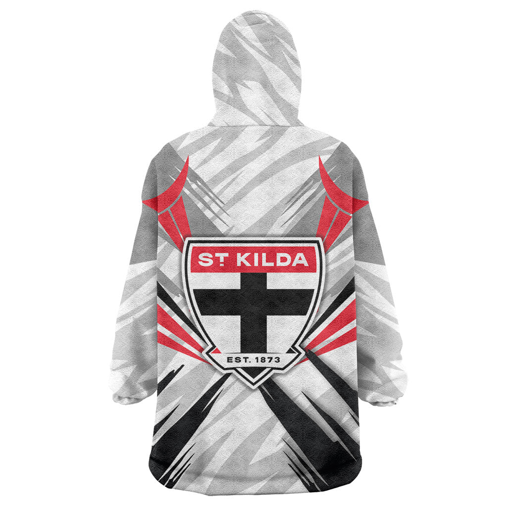 St Kilda Saints Australian Football Wearable Blanket Hoodie Superhero Mascot Graphic - Bold Team Colors