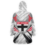 St Kilda Saints Australian Football Wearable Blanket Hoodie Superhero Mascot Graphic - Bold Team Colors