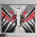 St Kilda Saints Australian Football Window Curtain Superhero Mascot Graphic - Bold Team Colors