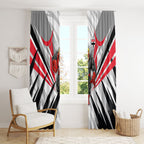St Kilda Saints Australian Football Window Curtain Superhero Mascot Graphic - Bold Team Colors