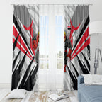 St Kilda Saints Australian Football Window Curtain Superhero Mascot Graphic - Bold Team Colors