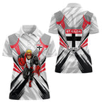 St Kilda Saints Australian Football Women Polo Shirt Superhero Mascot Graphic - Bold Team Colors