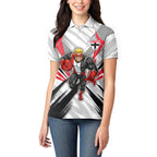 St Kilda Saints Australian Football Women Polo Shirt Superhero Mascot Graphic - Bold Team Colors